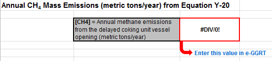 Y-20 Calculation Spreadsheet Result to use in e-GGRT